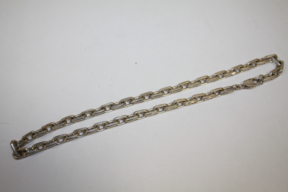 A STERLING SILVER NECK CHAIN APPROX WEIGHT - 65.5G