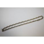A STERLING SILVER NECK CHAIN APPROX WEIGHT - 65.5G