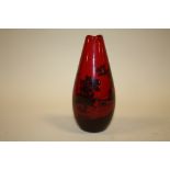 A SMALL ROYAL DOULTON FLAMBE WOODCUT 1613 VASE