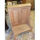 A LOW VINTAGE CHURCH SINGLE PEW W-61 CM