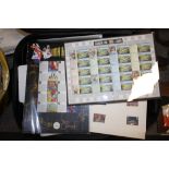 A BAG OF MODERN STAMPS, FIRST DAY COVERS ETC