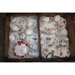 TWO TRAYS OF ASSORTED ROYAL ALBERT CHINA TO INCLUDE AN OLD ENGLISH ROSE, TIFFANY, WESTBORNE ETC