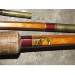 A VINTAGE CANE MILLWARDS FLOAT ROVER HEXACANE FISHING ROD