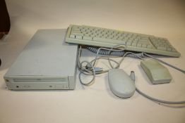 A 1991 APPLE CD 150, APPLE KEYBOARD II, APPLE DESKTOP BUS MOUSE AND DESKTOP BUS MOUSE II (4)