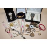 A QUANTITY OF LADIES WRISTWATCHES ETC