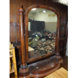 A LARGE VICTORIAN MAHOGANY DRESSING MIRROR H-90 CM W-85 CM