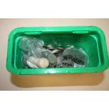 A BOX OF WHITE METAL COINAGE