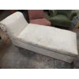 A VINTAGE UPHOLSTERED DAY BED