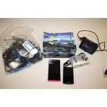 A QUANTITY OF ELECTRICALS TO INCLUDE MOBILE PHONES, DASH CAM ETC