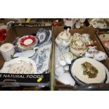 TWO TRAYS OF ASSORTED CHINA TO INCLUDE WEDGWOOD