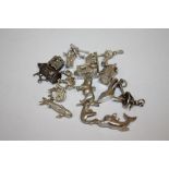 A BAG OF SILVER BRACELET CHARMS, APPROX WEIGHT 48.3G