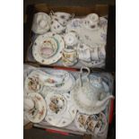 TWO TRAYS OF ASSORTED ROYAL ALBERT CHINA TO INCLUDE SORENTO, CAROLINE, VIOLETTA ETC