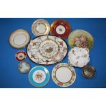 A COLLECTION OF ANTIQUE AND LATER CERAMICS TO INCLUDE COALPORT, AYNSLEY, CAULDON ETC.