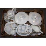 A TRAY OF WEDGWOOD BELLE FLEUR CHINA TO INCLUDE TUREENS