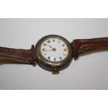 A VINTAGE SILVER LADIES WRISTWATCH