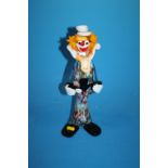 A MURANO STYLE STUDIO GLASS CLOWN FIGURE