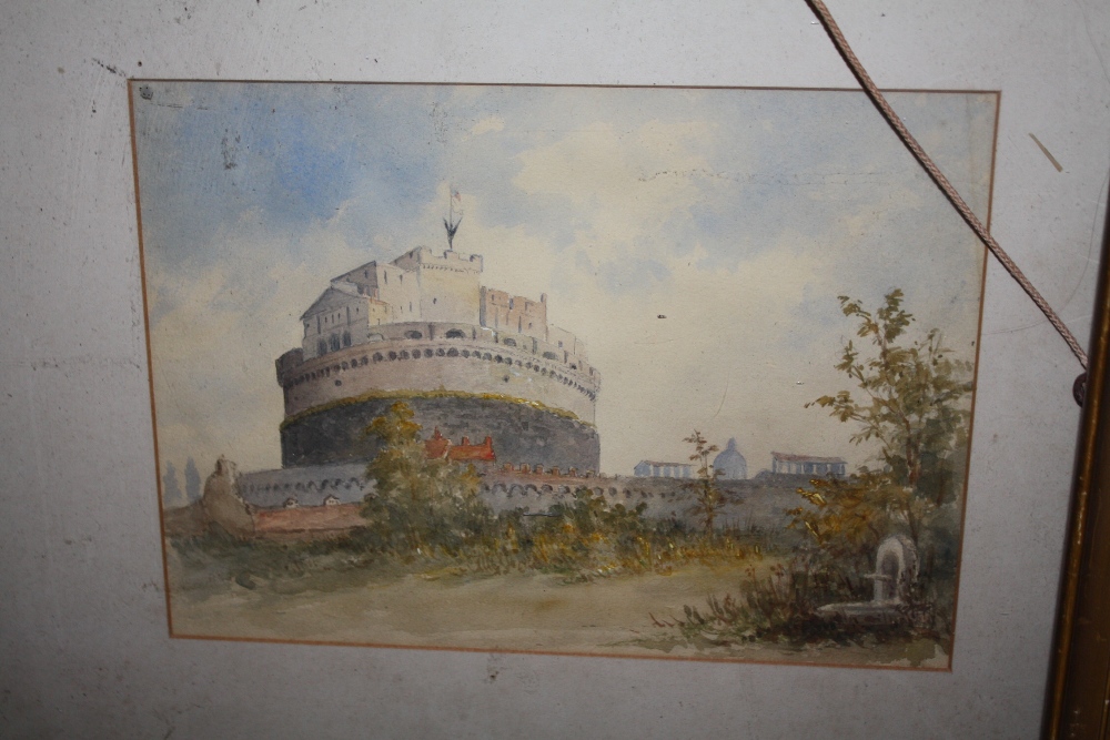 TWO FRAMED AND GLAZED WATERCOLOURS TOGETHER WITH A GILT FRAMED OIL ON CANVAS OF SHIPS AT SEA AND A - Image 5 of 5