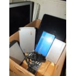 A HP LAPTOP TOGETHER WITH 2 MONITORS ETC