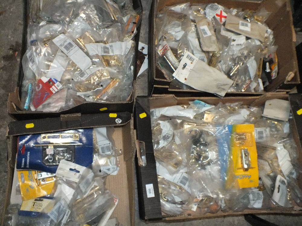 SEVEN TRAYS OF LOCKS AND HINGES ETC - Image 2 of 2