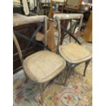 A PAIR OF MODERN LIMED BENTWOOD DINING CHAIRS