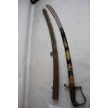 A 1796 PATTERN LIGHT CAVALRY OFFICER'S SABRE, WITH PARTLY BLUED STEEL BADGE WITH GILT DECORATION,