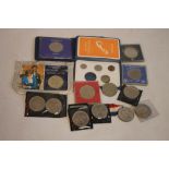 A COLLECTION OF ASSORTED COINS, to include Bermuda 1970 first decimal coin set, Queen Mother Five