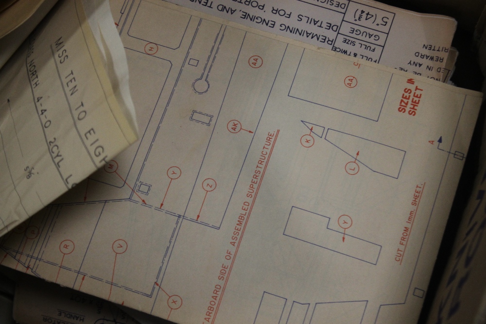 A QUANTITY OF MODEL RAILWAY LOCOMOTIVE PLANS, many designed by Don Young 1970s and 1980s - Image 3 of 4