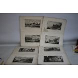 A QUANTITY OF 18TH CENTURY TOPOGRAPHICAL COPPER ENGRAVINGS, some engraved by Ant. Cardon after