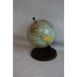 A VINTAGE CHAD VALLEY TERRESTRIAL GLOBE, height 27 cm