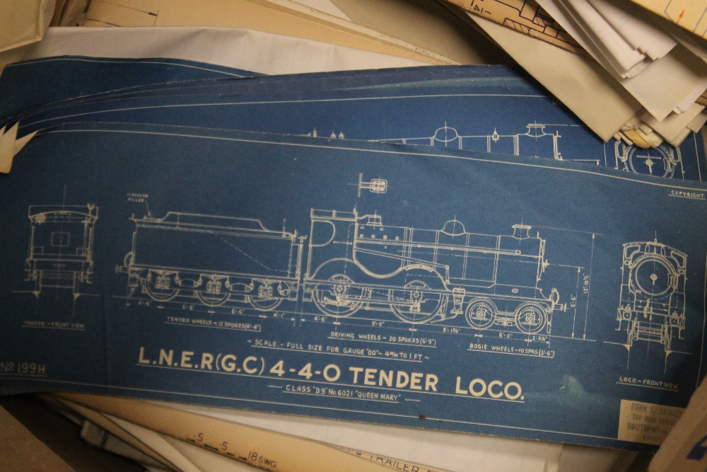 A QUANTITY OF MODEL RAILWAY LOCOMOTIVE PLANS, many designed by Don Young 1970s and 1980s - Image 2 of 4