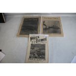 TITANIC INTEREST - 'The Daily Mirror' Tuesday April 16 1912 with report of the disaster, 'The