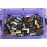 CIRCA EIGHTY PIECES OF 00 GAUGE, covered and uncovered, unboxed, rolling stock, Triang, Wrenn,