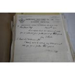 A FOLDER OF LETTERS, NOTES AND DOCUMENTS RELATING TO THE FIRM OF A. J. WILKINSON IN THE POTTERIES,