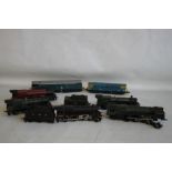 FIVE UNBOXED OO STEAM LOCOMOTIVES, two with tenders mainly Hornby 4-6-0, 4-6-0,4-6-2, 4-6-0 and 4-