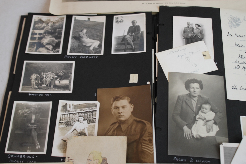 A COLLECTION OF WWI AND WWII MILITARY INTEREST PHOTOGRAPHS, POSTCARDS AND RATION BOOKS ETC, also - Image 2 of 8