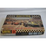 SCALEXTRIC MODEL MOTOR RACING SET 31, complete with track, cars, hand controls.