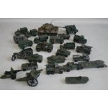 A COLLECTION OF TWENTY FIVE DIECAST MILITARY VEHICLES mainly by Lesney but also including Corgi