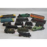 A SELECTION OF FOURTEEN ASSORTED UNBOXED STEAM AND DIESEL LOCOMOTIVES, together with two tenders