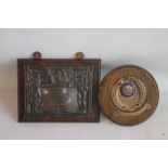 BIRMINGHAM AND DISTRICT ASSOCIATION OF BOY SCOUTS PLAQUE, ENGRAVED 1936 BROCKHOUSE SHIELD