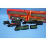 FOUR BOXED HORNBY LOCOMOTIVES, to include Battle of Britain class Spitfire (4-6-2), BR class 8p