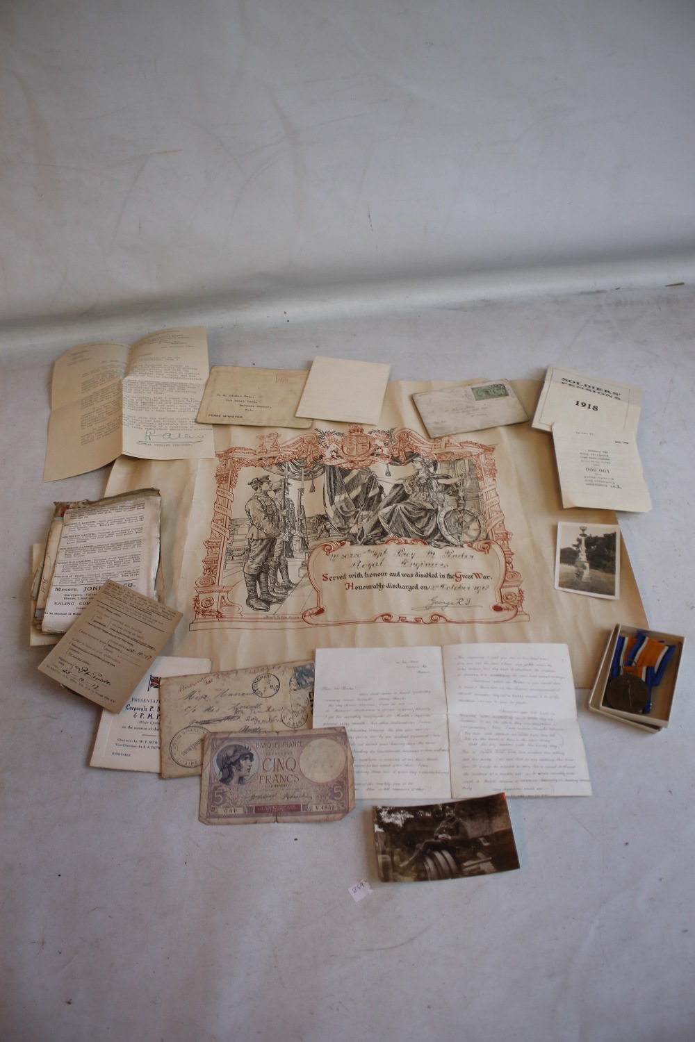 A WWI BRITISH WAR MEDAL AND A VICTORY MEDAL PAIR, in original card box named P.M Pinder R.E and a