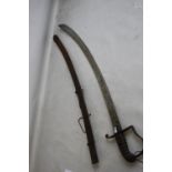 A 1796 PATTERN LIGHT CAVALRY SABRE, with the blade engraved with a fruit and foliage design with a