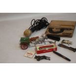 A BOXED SWISS ARMY KNIFE, and a quantity of collectables to include a micrometer etc