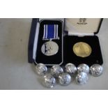 POLICE LOG SERVICE AND GOOD CONDUCT MEDAL, West Midlands Police 2002 Queens Golden Jubilee Medal and