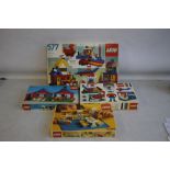 FOUR BOXED LEGO SETS, to include numbers 577, 376, 263 and 20.