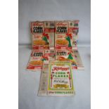 FIVE EMPTY KELLOGG'S CORN FLAKE PACKETS 1980S, to include Special Diamond Jubilee Pack,