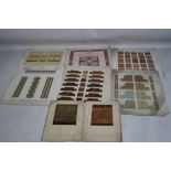 CAMPBELL TILE CO, PART FOLIO OF MAJOLICA AND ENAMELLED TILE DESIGNS SIX PLATES, along with two small
