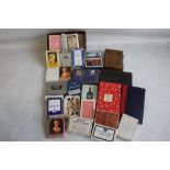 A COLLECTION OF VINTAGE PLAYING CARDS, to include advertising packs for Cosmos Lamps, Davidson and