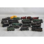 SEVENTEEN UNBOXED 00 GAUGE STEAM TANK/SHUNTER UNITS BY TRIANG, LIMA NEW RAY ETC. plus four tenders.