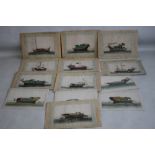 A COLLECTION OF CHINESE RICE PAPER PAINTINGS, of various boats